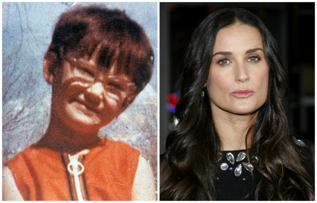 Demi Moore young and today